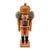 Vintage Erzgebirge-Style Wooden Nutcracker King With Faux Fur Beard, German Democratic Republic (Gdr) For Sale