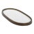 Oval Tray in White Shagreen With Bronze Patina Brass by Kifu Paris For Sale