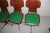 This set of four Italian desk chairs was designed by Carlo Ratti and is in original condition.