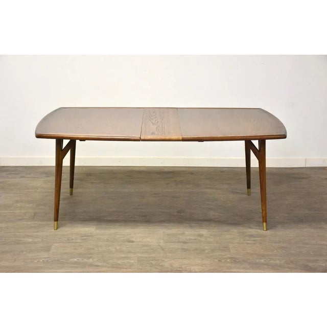 Chesnut MCM Extendable Dining Table For Sale - Image 4 of 11