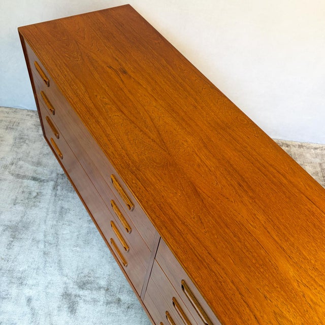 Danish Modern Teak Eight-Drawer Sideboard, 1960s For Sale - Image 10 of 12