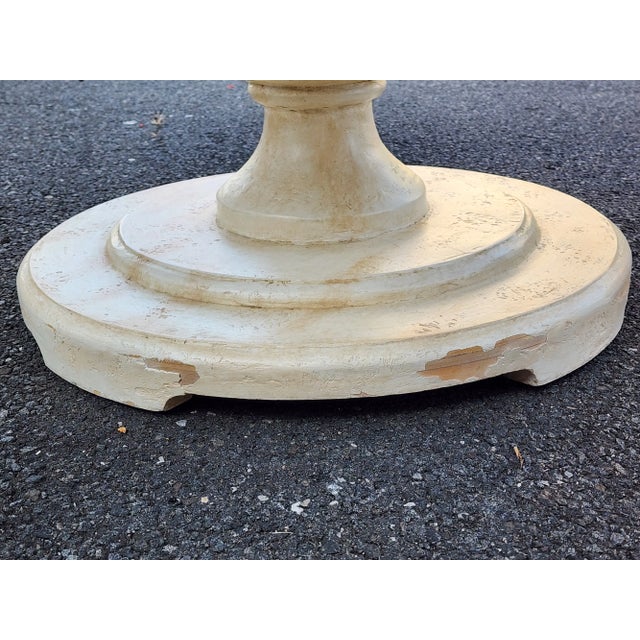 Late 20th Century Niermann Weeks Large Pedestal Faux Marble Dining Table For Sale - Image 13 of 14