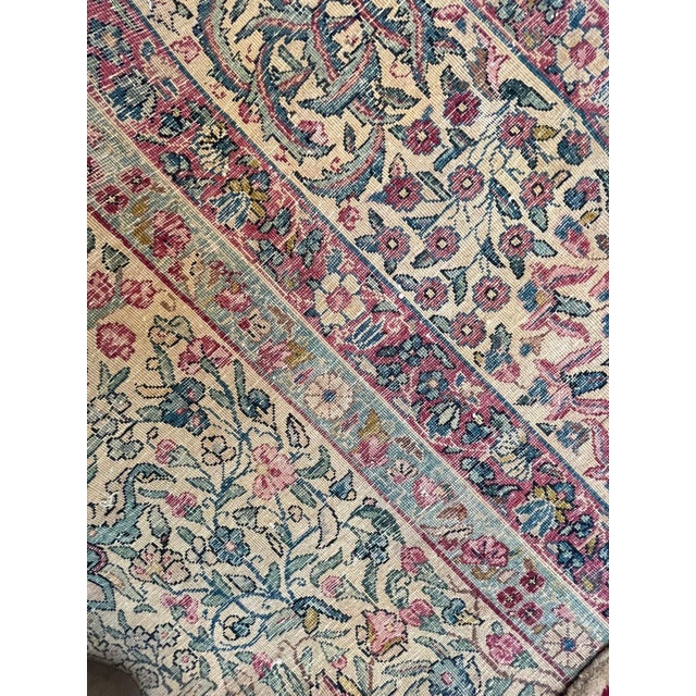 Textile Antique Persian Lavar Kerman , 8'10" X 11'8" For Sale - Image 7 of 8
