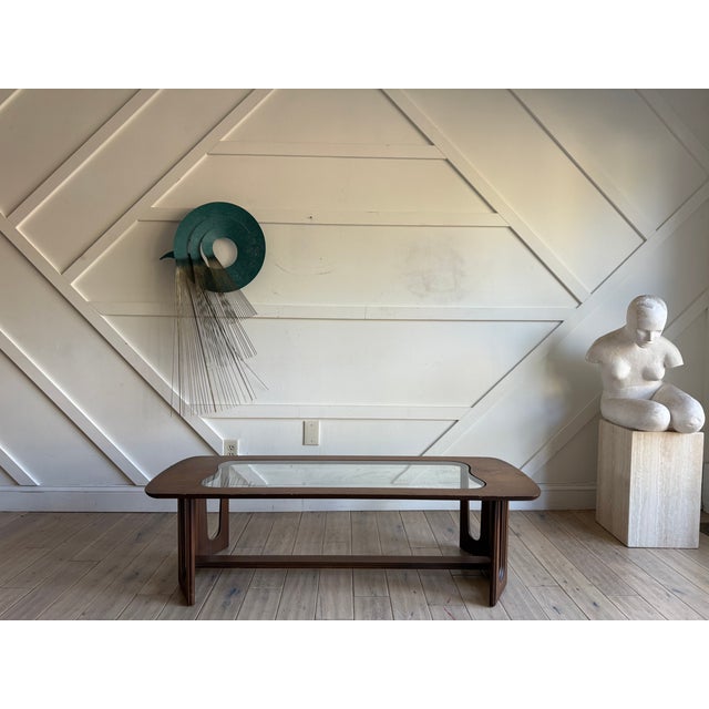 Wood 1960s Bassett Coffee Table Mid Century Modern Walnut After Adrian Pearsall For Sale - Image 7 of 8