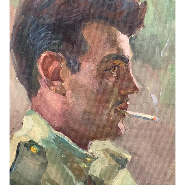 Oil Portrait Painting, Ukrainian Art, 1961 For Sale - Image 4 of 6