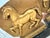 Hollywood Regency Rare 1930’s Italian Regency Equestrian Bookends by Borghese With Horse & Greek-Key Design in Gold Gilt on a Black Faux Granite Base- A Pair For Sale - Image 3 of 12
