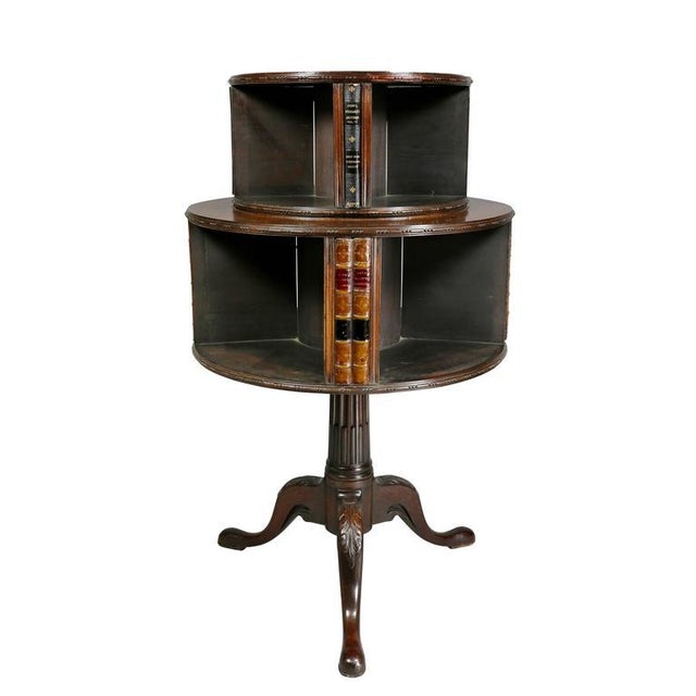 George III Style Mahogany Revolving Bookstand For Sale - Image 4 of 9