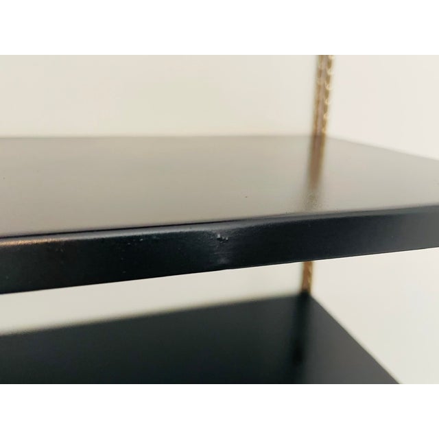 Mid-Century Modern Adjustable Brass and Metal Wall-Mounted Shelf, 1960s For Sale - Image 17 of 18