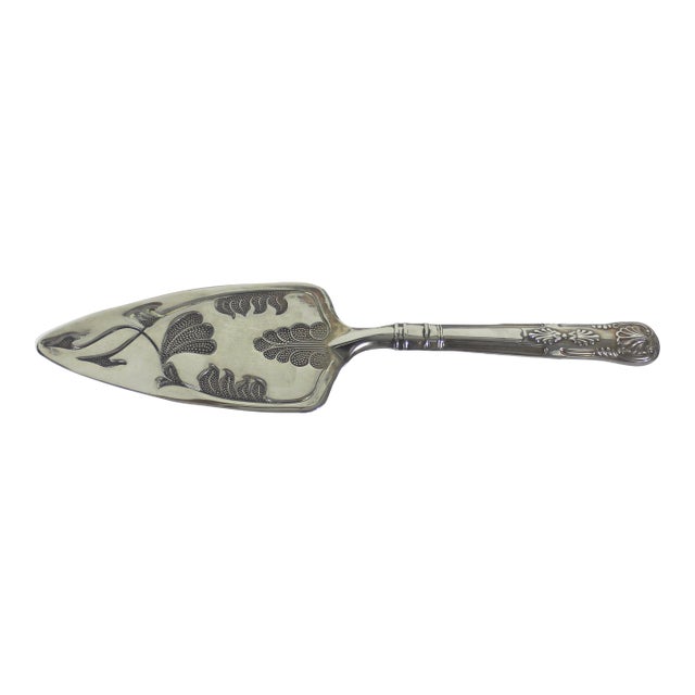 Early 20th Century Silver Mayell Cake Server Silver Plate Serving Piece Made in England For Sale