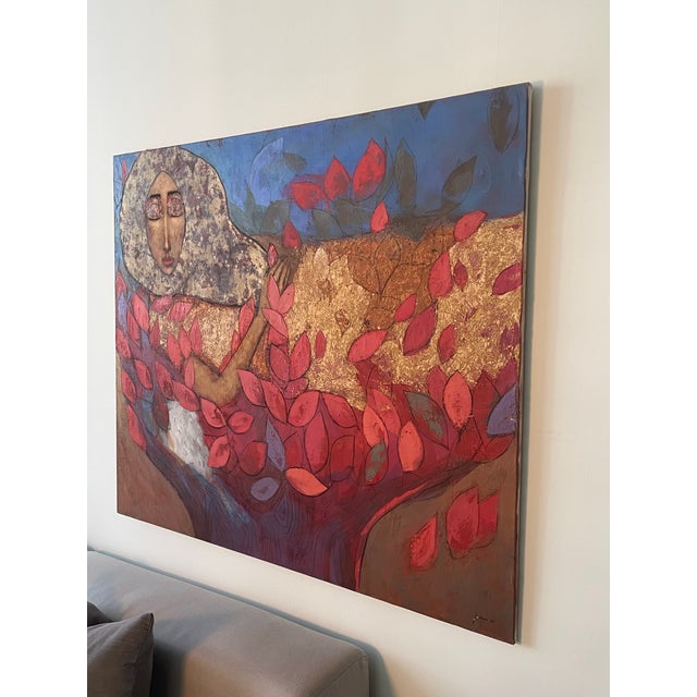 American “En El Arbol”, Oil on Canvas, H. Jimenez (Signed) For Sale - Image 3 of 6