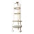 Vintage Hollywood Regency Brass & Glass Plant / Pastry Stand Display Shelving For Sale