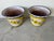 Vintage Italian Tuscan Hand-Painted Terracotta Glazed Planters – A Pair For Sale - Image 11 of 12
