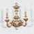 Italian Vintage 20th Century Pair Italian Painted and Parcel Gilt Hand Carved Wooden 2-Light Sconces For Sale - Image 3 of 10