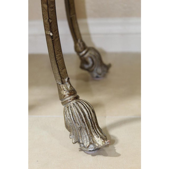 Rare 1980s Maitland Smith Vintage Gilt Steel Rope Vanity Table - French Style With Tassel End Legs and Lift-Top Storage For Sale - Image 16 of 17