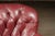 Vintage Tufted Leather Churchill Chair With Ottoman in Burgundy For Sale - Image 10 of 11
