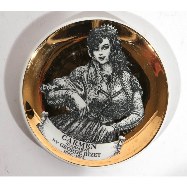Piero Fornasetti "Melodramma" Ceramic Coasters: A Series of Dramatic Opera Characters For Sale In Philadelphia - Image 6 of 11