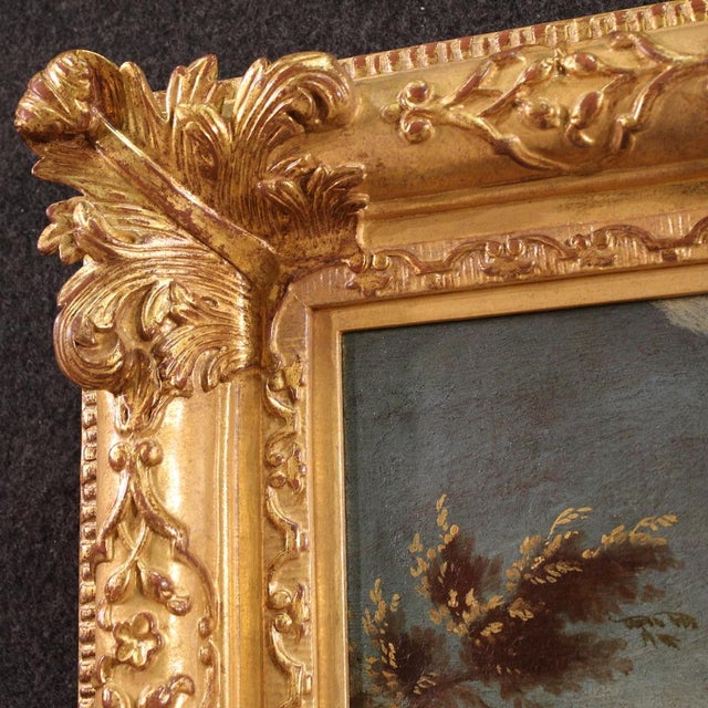 Venetian School Artist, Architectural Capriccio with Figures, 1760, Oil on Canvas For Sale - Image 6 of 16