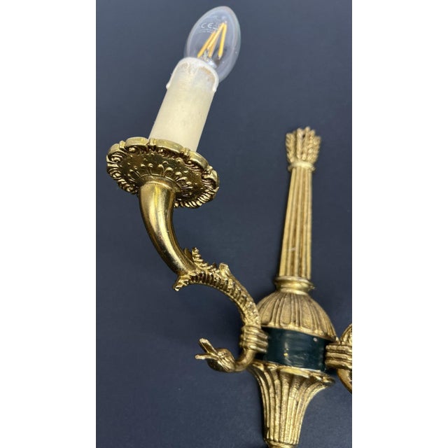 Vintage French Style Wall Sconces, Set of 2 For Sale - Image 6 of 15