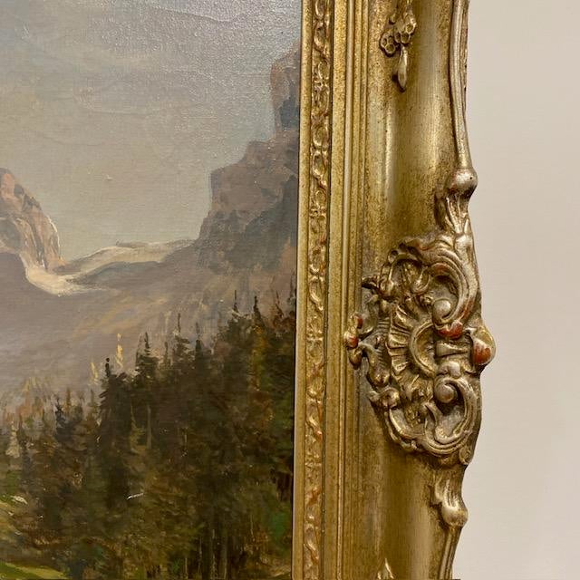 Early 20th Century Willy Weinbarth Dolomites German Late Romantic Realism Heimat Oil Painting For Sale In Portland, ME - Image 6 of 15