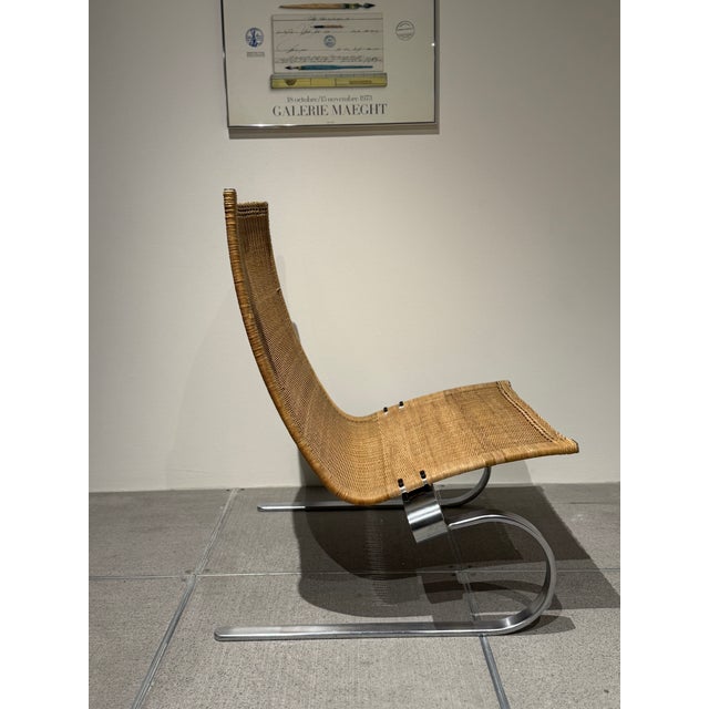 Mid-Century Modern 1980s Fritz Hansen Pk 20 Wicker Lounge Chair Designed by Poul Kjærholm For Sale - Image 3 of 5