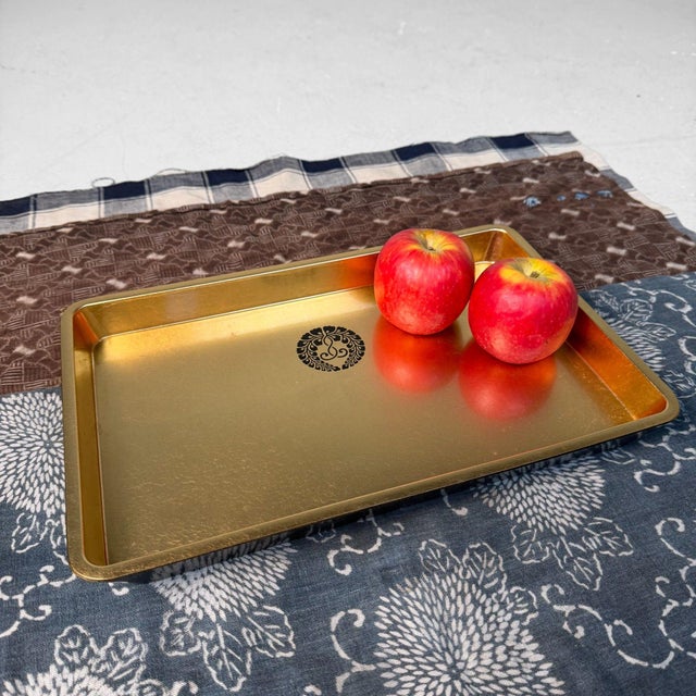 Japanese Lacquer Tray with Kanazawa Gold Leaf, 1970s For Sale - Image 4 of 15