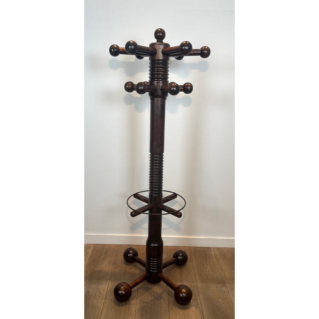 Brutalist 1950s Brutalist carved oak coat racks by Charles Dudouyt For Sale - Image 3 of 12