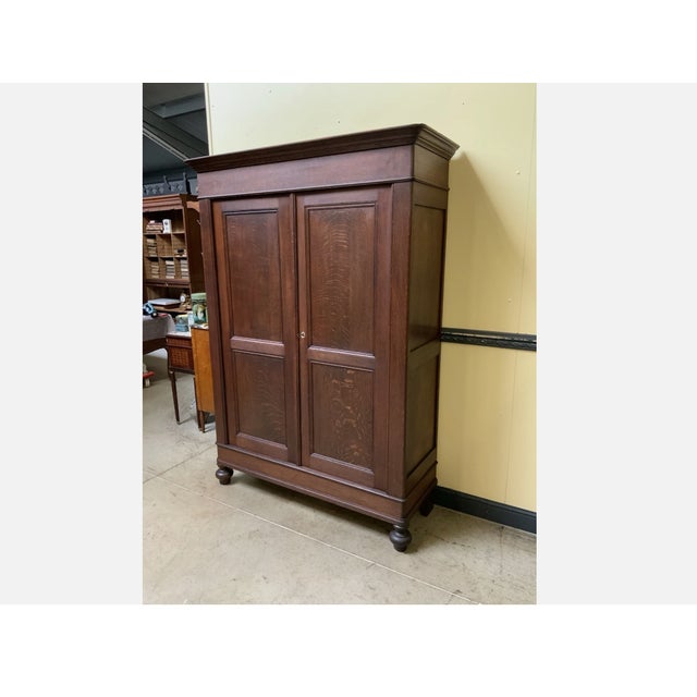 Antique Wardrobe in Oak, 1880 For Sale - Image 4 of 11