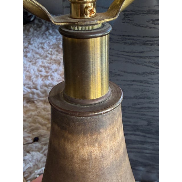 Early 20th Century Lee Rosen for Design Technics Large Pottery Lamp For Sale - Image 10 of 12