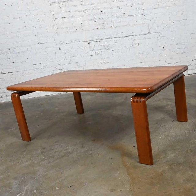Vintage Scandinavian Modern Solid Teak Rectangular Coffee Table Style of Westnofa Norway For Sale - Image 10 of 13