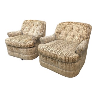 Vintage Swivel Club Chairs - a Pair For Sale