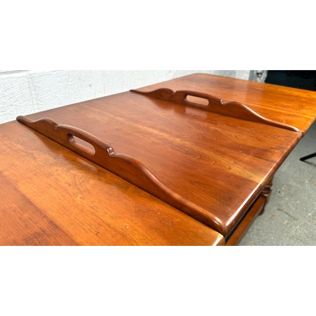 Mid 20th Century Mid 20th Century Beautiful Stickley Maple Draw Leaf Coffee Table For Sale - Image 5 of 14