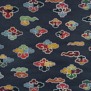 Sample - Schumacher In Dreams Wallcovering In Midnight For Sale