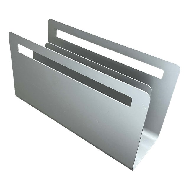 Minimalist Aluminum Magazine Rack by Norman Foster for Helit, Germany, 1990s For Sale