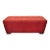 Late 20th Century Directional Red Upholstered 56" Large Modern Charles Bench Seat Ottoman For Sale