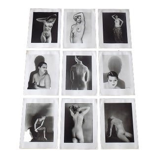 Vintage Man Ray Surrealist Nude Female Photographic Prints - Set of 9 For Sale