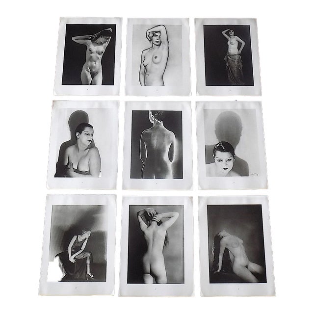 Vintage Man Ray Surrealist Nude Female Photographic Prints - Set of 9 For Sale