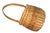 French Country French Market Vintage Hand Woven Basket For Sale - Image 3 of 12