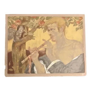 1970’s Original Folk Art Lithograph “Blond Satyr”