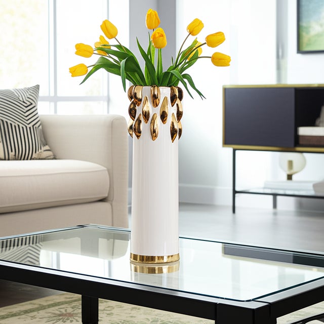 Contemporary Gilded Vase Large For Sale - Image 3 of 11