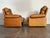 Mid-Century Modern 1970s C & B Italia Leather Lounge Chairs For Sale - Image 3 of 12