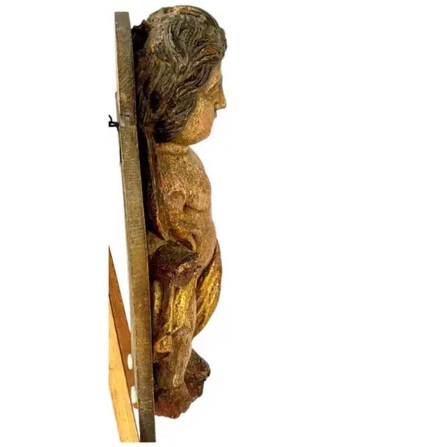 Italian Baroque Putti Sculptures, Hand-Carved Wood, 18th Century For Sale - Image 11 of 13