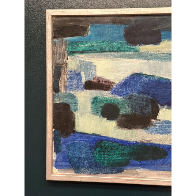 Bengt Eklund, Blue Coast (Blå Kust), 1950s, Oil on Canvas, Framed For Sale - Image 6 of 15