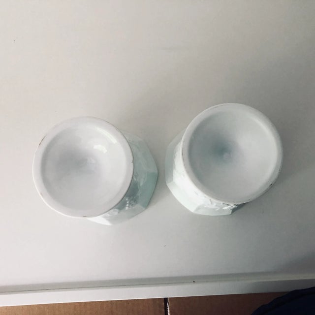 1970s Vintage Milk Glass Flower Pots/ Urns S-2 For Sale - Image 5 of 6