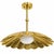Handmade Brass Flower Chandelier, Hammered Floral Pendant Light, Art Deco Ceiling Fixture For Sale - Image 9 of 13