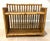 Tortoise Rattan Burnt Bamboo Wall or Tabletop Shelf For Sale - Image 11 of 12