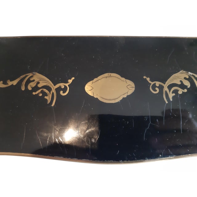 Napoleon III Style Box in Black Lacquered Wood and Gilded Brass, 1890 For Sale - Image 11 of 14