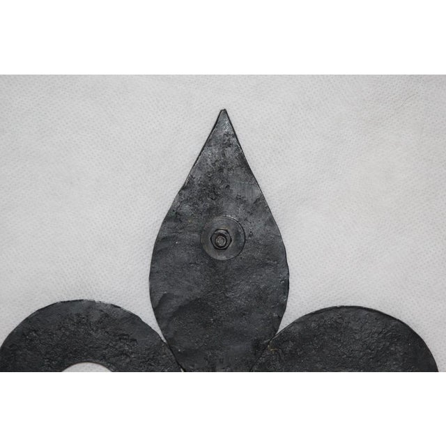 Wrought Iron Fleur De Lys Heraldic Lily, 1950s For Sale - Image 9 of 13