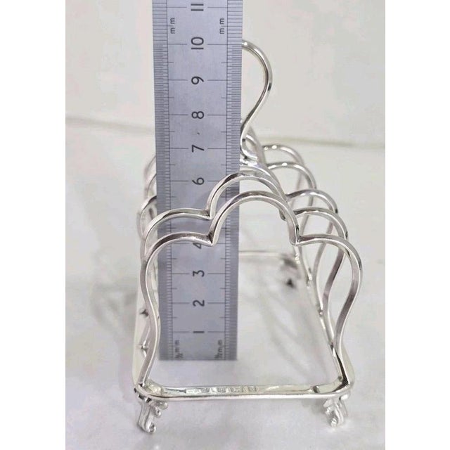 Antique Edwardian Sterling Silver Five-Bar Toast Rack from Marples & Co., 1901 For Sale - Image 18 of 18