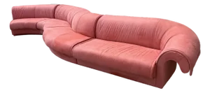 1950s Sulptural Mid-Century Modern Curved Sectional Sofa in the Manor of v. Kagan