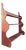 Primitive Folk Art Sculptural Wall Shelf in Red Paint For Sale
